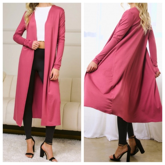 Fabulous Long Duster Open Cardigan - Picture 2 of 6